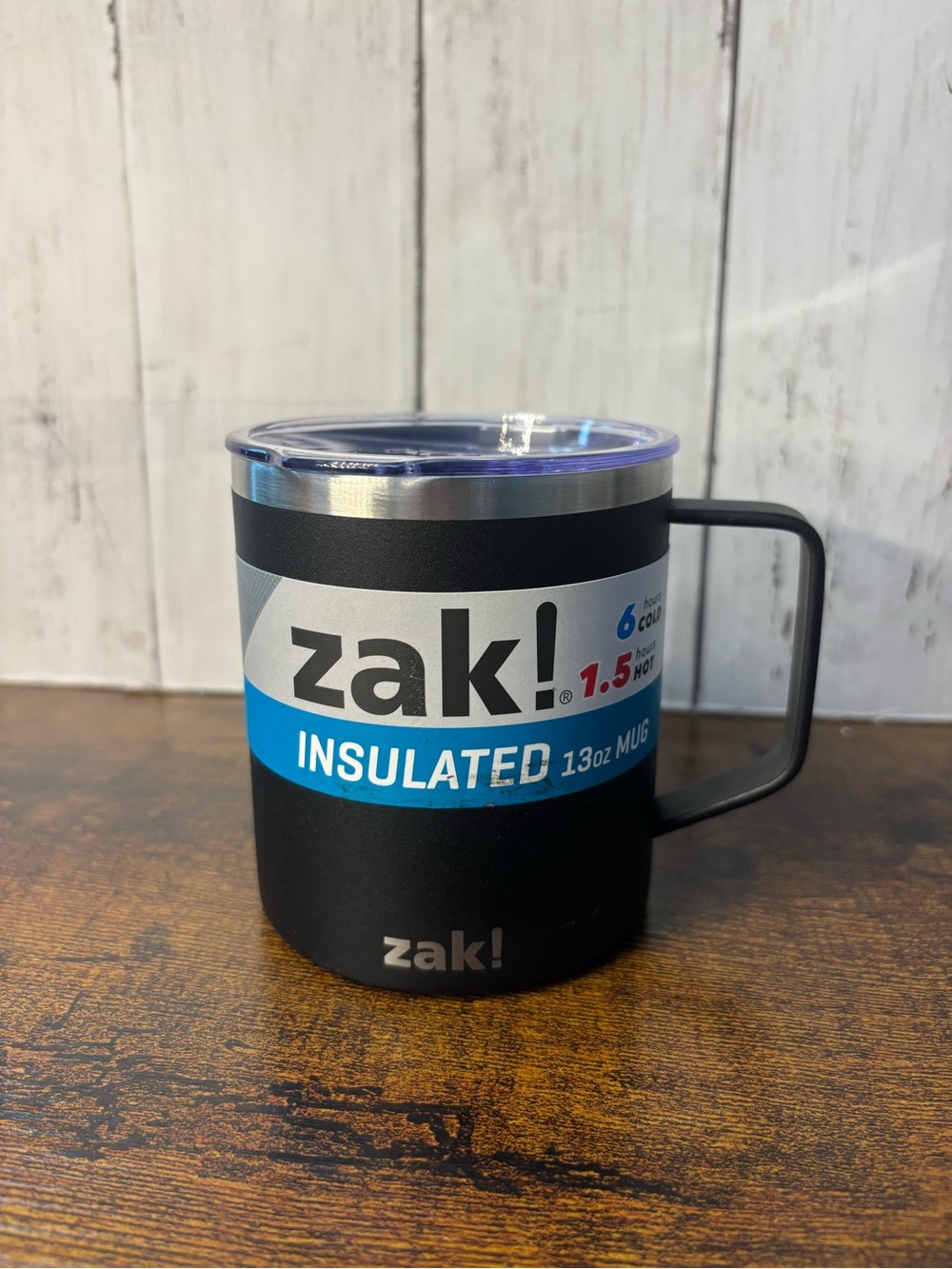 zak! Black Insulated 13oz Coffee Mug with Handle